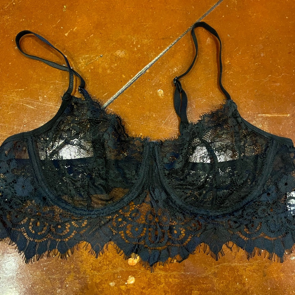 Black lace bralette